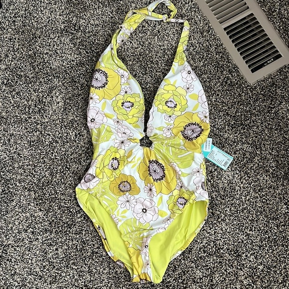 Seafolly Other - Seafolly Summer of Love Plunge One-Piece Wild Lime, NWT